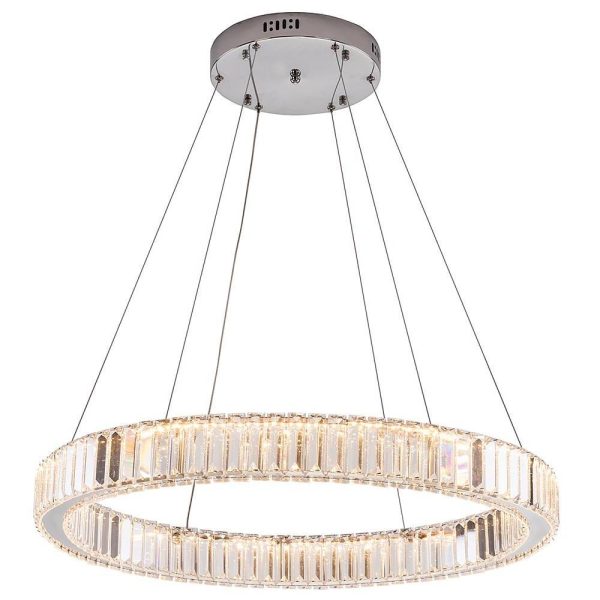 Luxury 1-Light Ring Shaped Wagon Wheel Chandelier in Gold Finish - Image 7