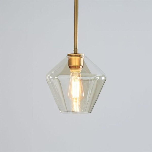 Nordic Classic Copper Glass Pendant Lights Industrial Style Droplight - Image 6