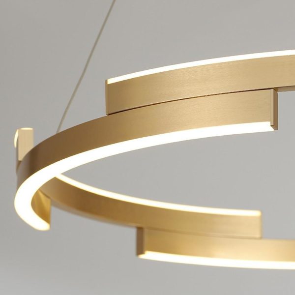 Interlocking Round Gold Chandelier for Living Room - Image 8