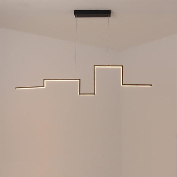 Modern Irregular Linear 1-light Metal PVC Island Hallway LED Pendant Lighting - Image 3