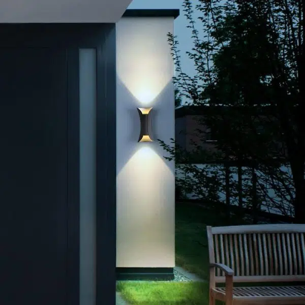 Curved LED Up and Down Lighting Waterproof Modern Outdoor Wall Lights - Image 7