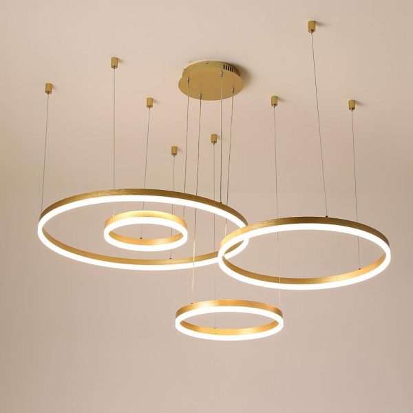 Circle Aluminum Large Chandeliers for High Ceilings Living Room Ceiling Lights - Image 3