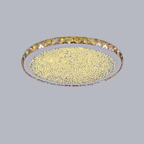 16'' Rounded Antique Painted Metal Crystal LED Modern Ceiling Lights - Image 7