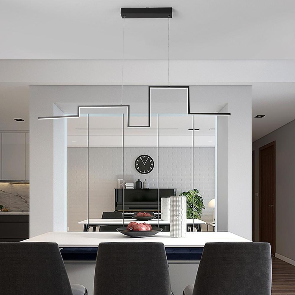 ixflwr1564995880381-68f028b5-0e02-463f-8b92-c4f36e539286.jpg Modern Irregular Linear 1-light Metal PVC Island Hallway LED Pendant Lighting - Image 2