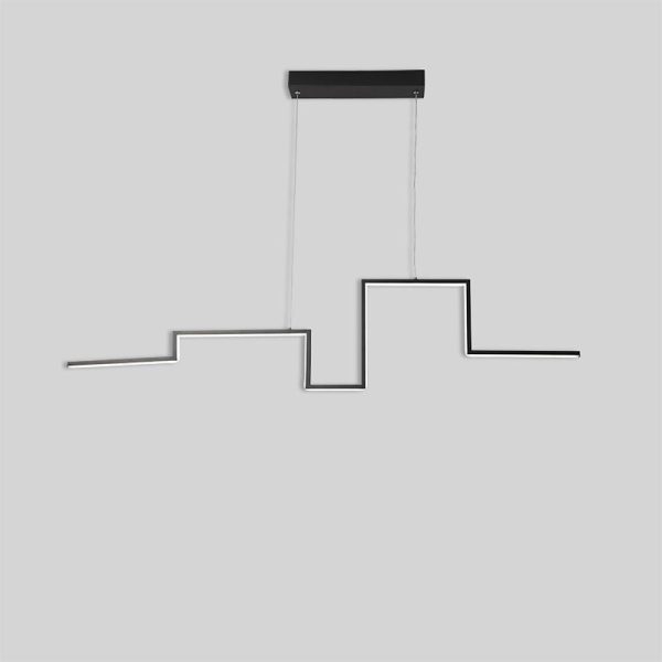 Modern Irregular Linear 1-light Metal PVC Island Hallway LED Pendant Lighting - Image 4