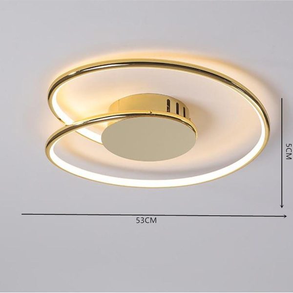 Unusual Flush Mount Ceiling Light Circular Metal Silica Gel LED Light - Image 7