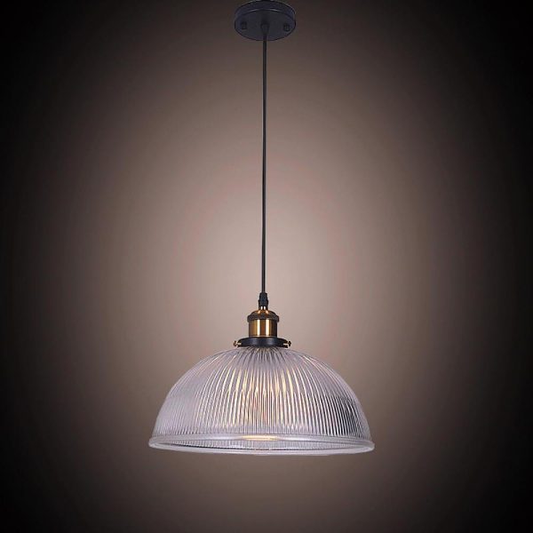 Electroplated Metal Glass Bowl-shaped LED Vintage Pendant Lighting - Image 5