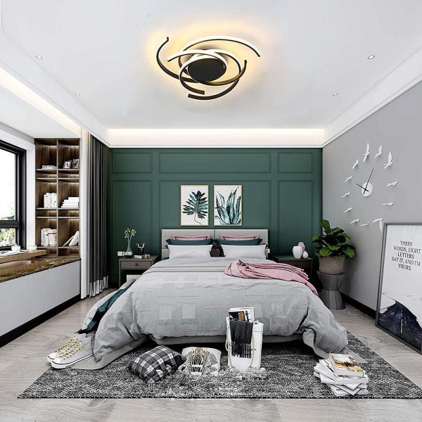 30 Inch Swirls Circle Abstract LED Flush Mount Ceiling Light for Living Room - Image 10