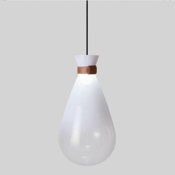 Industrial Teardrop Pendant Light Vintage Glass Metal LED Ceiling Light - Image 6
