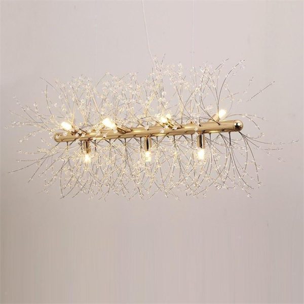 Luxury Modern LED Pendant Light with Electroplated Metal & Crystal Design E26/E27 Compatible - Image 3