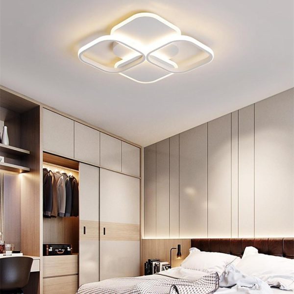 Overlapping Squares Flush Mount Ceiling Light Geometric LED Light - Image 5