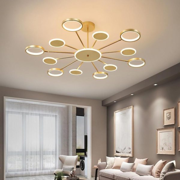 Multi Circle Design Pendant Lighting Acrylic Aluminum Alloy LED Kitchen Lighting Dining Room Lighting Ceiling Light - Image 7