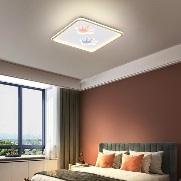 Round Hands Image LED Nordic Flush Mount Lighting Ceiling Lights Hanging Light - Image 2