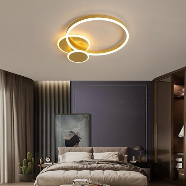 Overlapping Circles Flush Mount Ceiling Light Metal Artistic LED Light - Image 6