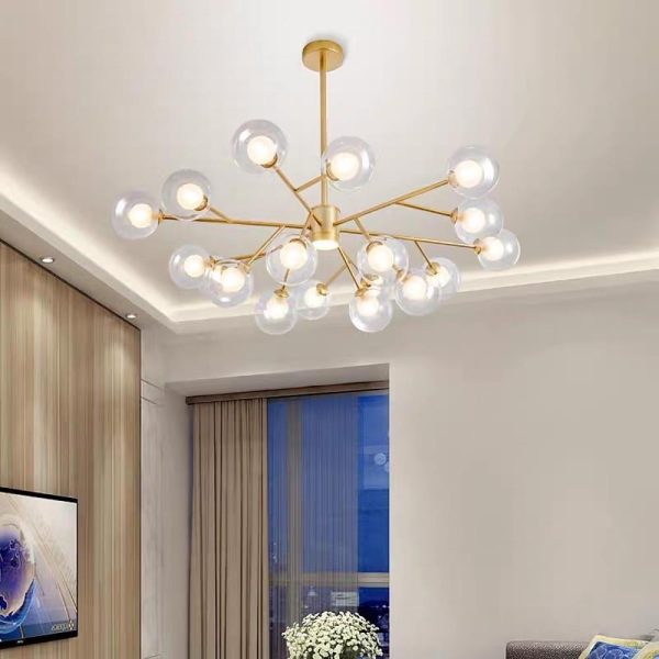 9 Lights Glass LED Modern Chandeliers Ceiling Lights Pendant Light - Image 4