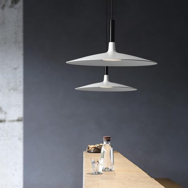 Flat Circular Design Industrial Pendant Lighting Modern Metal Kitchen Lighting Dining Room Lighting Ceiling Light - Image 2