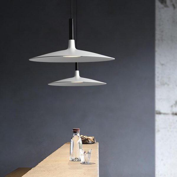 Flat Circular LED Nordic Pendant Lighting Hanging Ceiling Lights - Image 7
