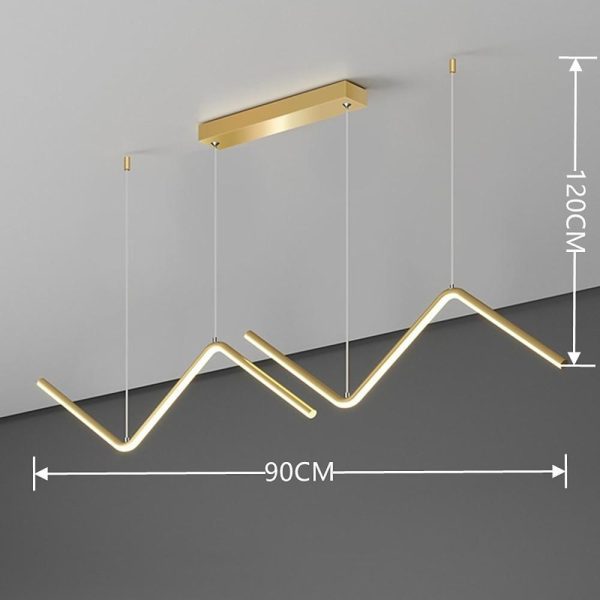 Zigzag Wave Dining Room Pendant Light Nordic Pendant Lighting - Image 8