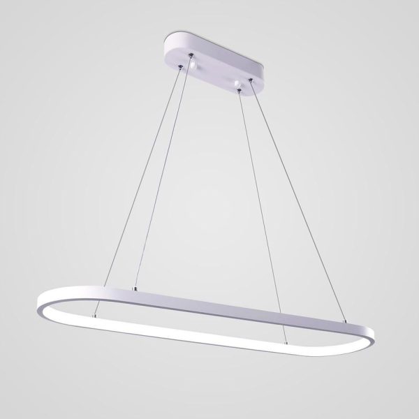 Rectangular Curves Dining Room Chandeliers Metal Modernist Pendant Lighting - Image 4