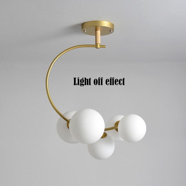 5-Light Cluster Globe Chandelier Dining Room Chandelier - Image 7