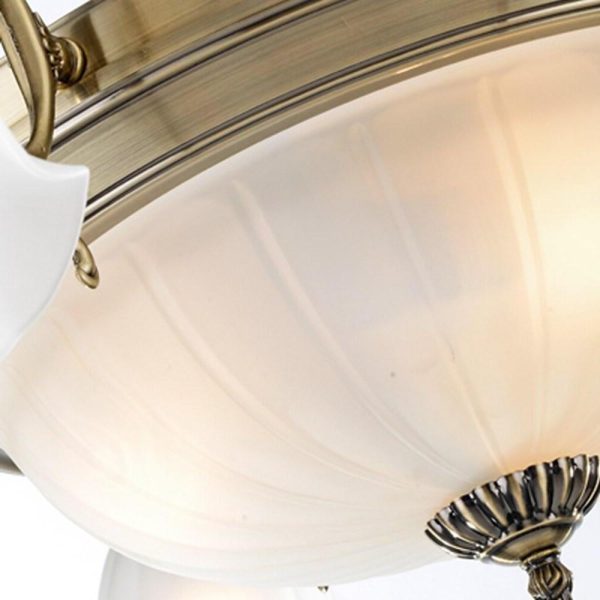 8-light Electroplated Glass Flower Shaped LED Traditional Chandeliers - Image 7