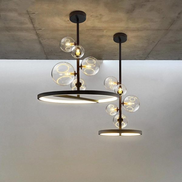 Circles Glass Balls LED Modern Flush Mount Lighting Ceiling Lights - Image 3