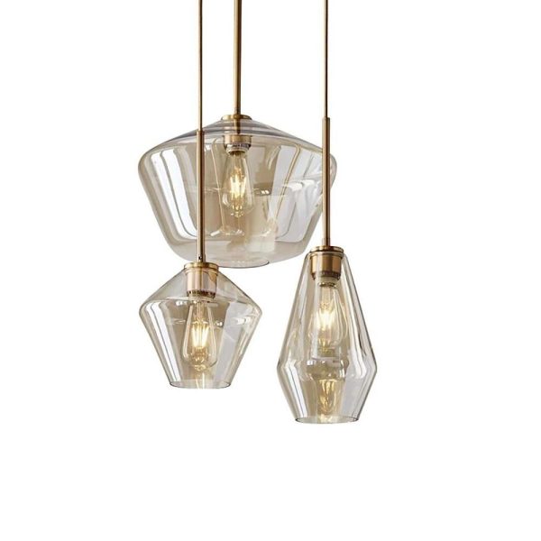 Nordic Classic Copper Glass Pendant Lights Industrial Style Droplight - Image 5