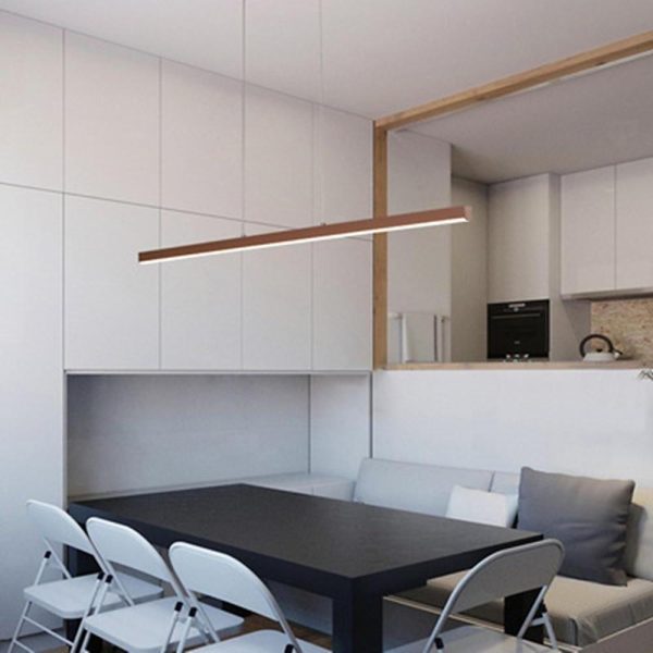 Modern Farmhouse Linear Chandelier Metal for Dining Room Living Room - Image 3