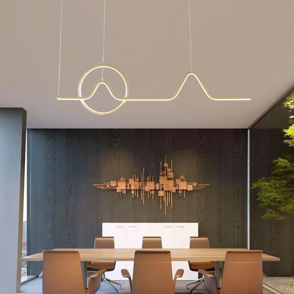 Minimalist Waves Circles Design Pendant Lighting Modern LED Kitchen Lighting Dining Room Lighting Ceiling Light - Image 5