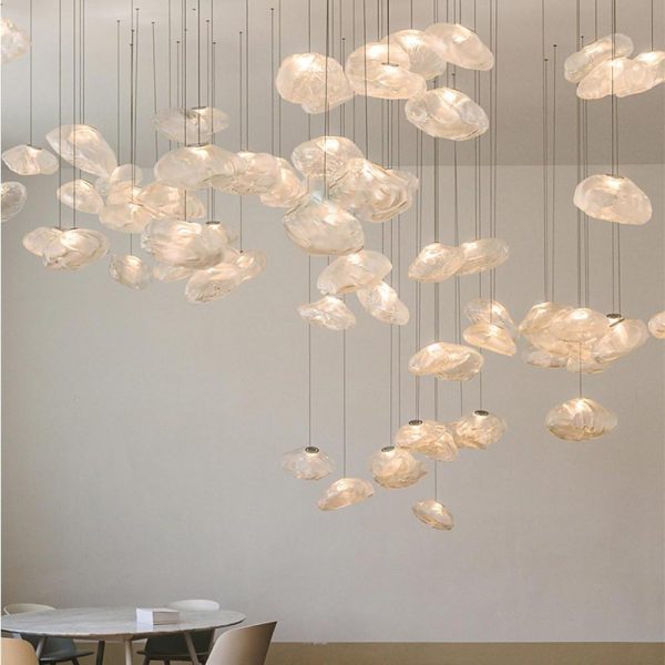 Industrial Metal Glass Bubble Pendant Light Irregular Oval Pendant Lighting - Image 3