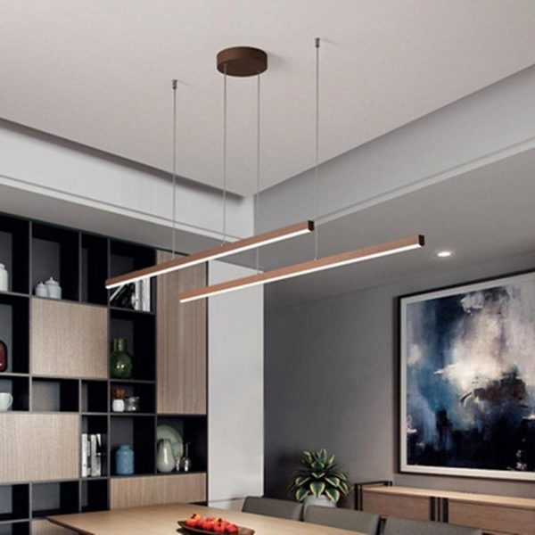 Modern Farmhouse Linear Chandelier Metal for Dining Room Living Room - Image 2