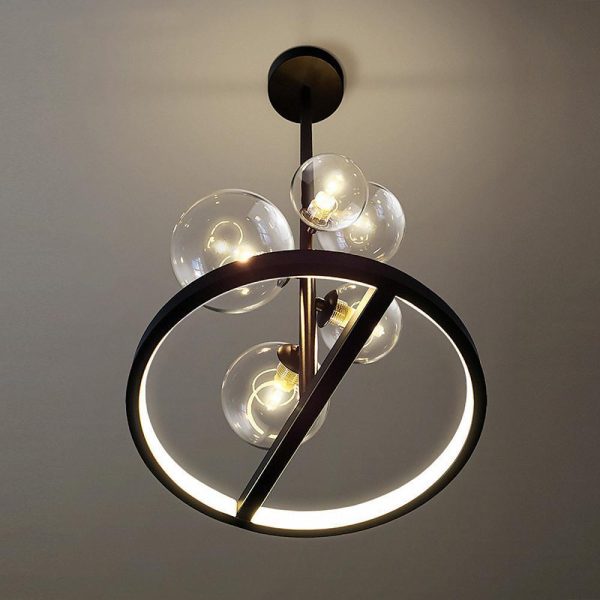 Circles Glass Balls LED Modern Flush Mount Lighting Ceiling Lights - Image 5