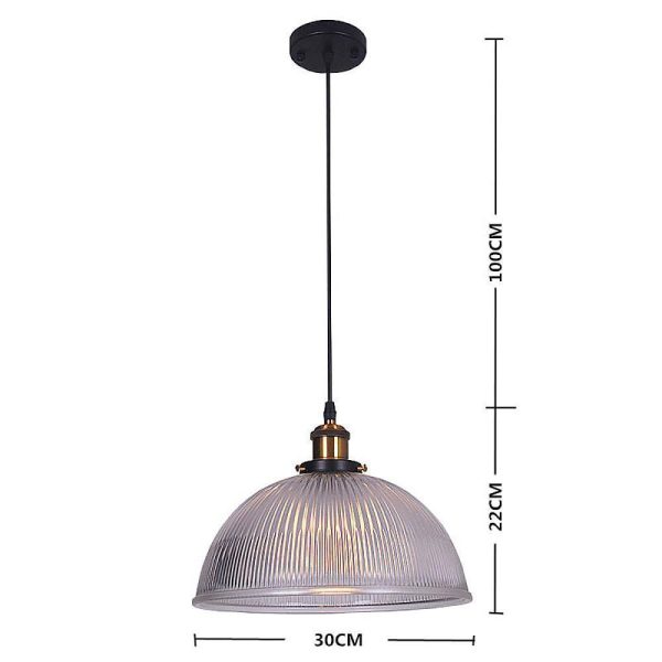 Electroplated Metal Glass Bowl-shaped LED Vintage Pendant Lighting - Image 10