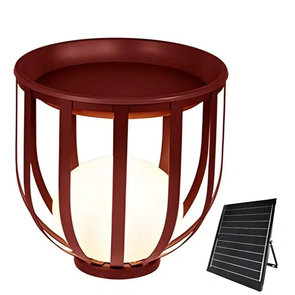 Industrial Solar Outdoor LED Floor Lantern Lamp with Tray - Image 13
