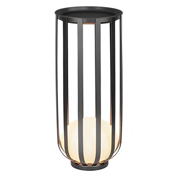 Industrial Solar Outdoor LED Floor Lantern Lamp with Tray - Image 8
