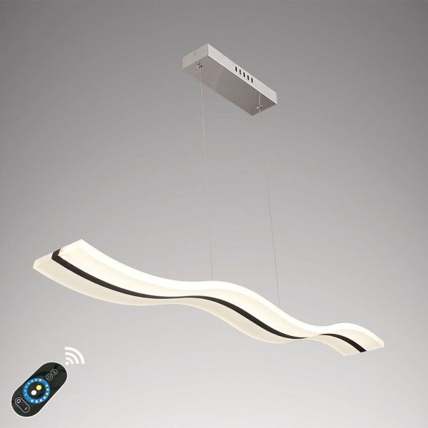 Wavy Acrylic Dimmable LED Modern Pendant Lighting Chandeliers Hanging Lamp - Image 3