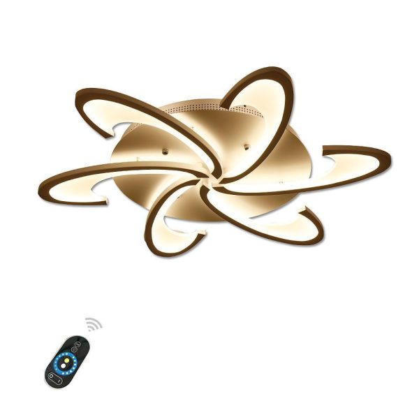 Modern Geometric Wave Flush Mount Light Fixtures Circle Ceiling Light 1 Bulb - Image 3