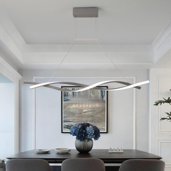 Interwoven Waves LED Modern Pendant Lighting Hanging Lamp Island Lights - Image 4