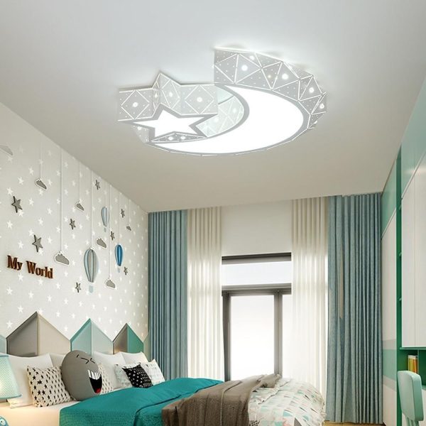 Moon Star Shaped LED Modern Ceiling Lights Flush Mount Lighting Hanging Lamp - Image 5
