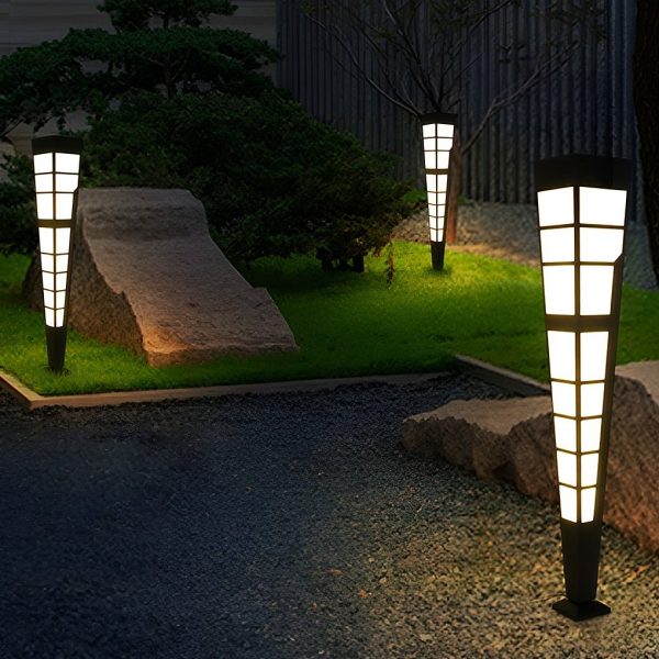LED Outdoor Post Lights Garden Lights Outside Lights Geometric Shaped  Patio Lights - Image 7
