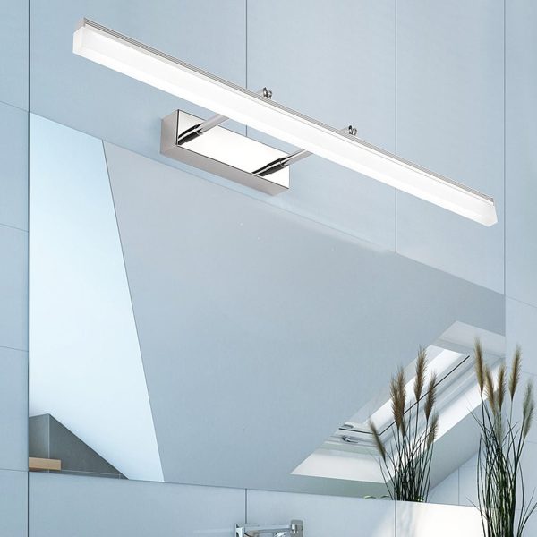 Retractable Over Mirror Bathroom Vanity Light with Acrylic Bar and Stainless Steel Fixture - Image 7