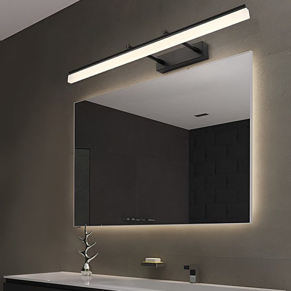 Retractable Over Mirror Bathroom Vanity Light with Acrylic Bar and Stainless Steel Fixture - Image 6