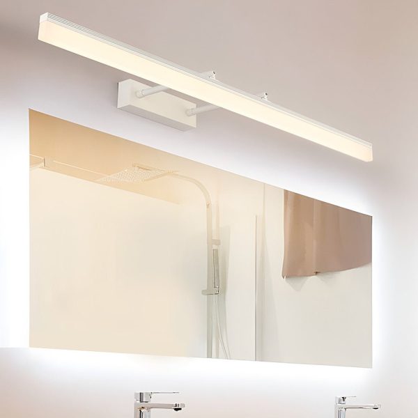 Retractable Over Mirror Bathroom Vanity Light with Acrylic Bar and Stainless Steel Fixture - Image 3