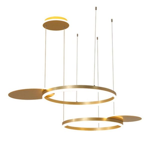 Nordic Circular LED Ceiling Chandelier with with Streamlined Light Distribution - Image 7