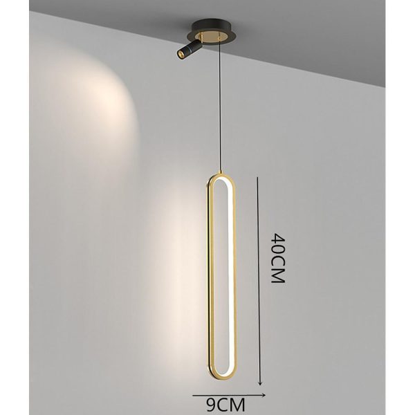 Rounded Rectangular LED Modern Pendant Light Hanging Lamp Island Lights - Image 6