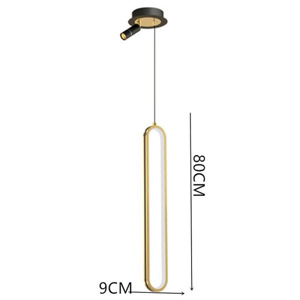 Rounded Rectangular LED Modern Pendant Light Hanging Lamp Island Lights - Image 8