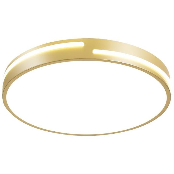 Minimalist Round Dimmable LED Gold Modern Flush Mount Ceiling Light - Image 10
