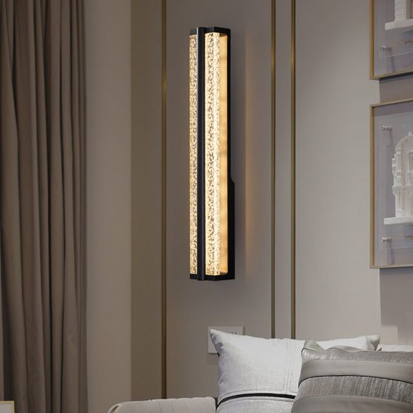 Long Strip Living Room Stairs Outdoor Aisle Stainless Steel Crystal Wall Sconces - Image 2