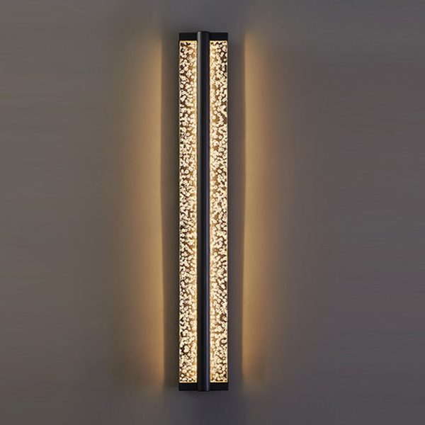 Long Strip Living Room Stairs Outdoor Aisle Stainless Steel Crystal Wall Sconces - Image 5