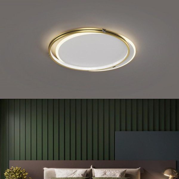 2 Circle Metal Dimmable LED Modern Ceiling Light Flush Mount Lighting - Image 3